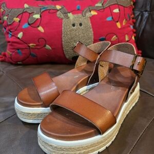 MIA Tan Leather Women's Sandals